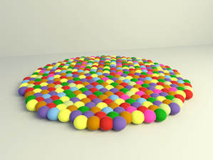 circle carpet with fabric material 3d models download