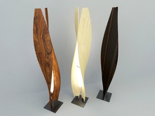 curve and modern concept floor lamp 3d model design