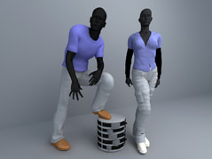 free 3D model fashion figure set 004