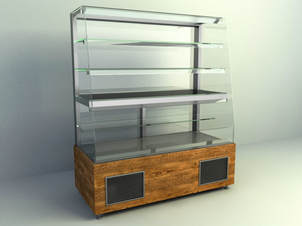 3d model keep warm product display cabinet design 2018