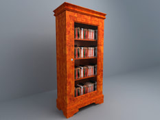 3D Model  Book High Cabinet free download