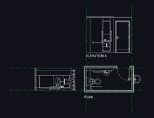 Autocad block Bathroom Elevation & Layout plan