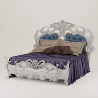 3d model french king bed design