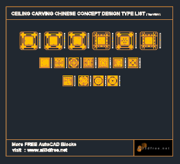 free download cad blocks - Ceiling Pattern 