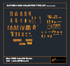 free download cad blocks - Clothes & Towel collection 1