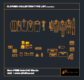 free download cad blocks - Clothes & Towel collection 2