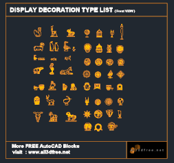 cad blocks furniture library - Display Decoration Collection AutoCAD Block