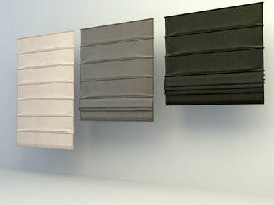 3d model of Curtain roller blinds