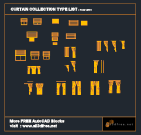 free download cad blocks - Curtain collection