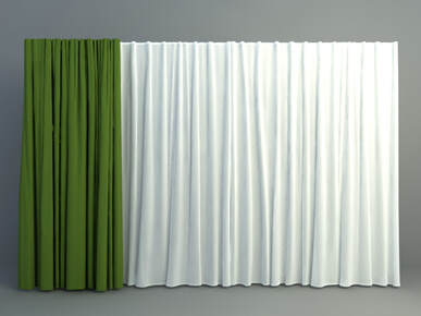 3d model of simple curtain
