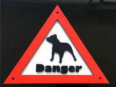 stl file free download - Dangerous Dog Warning Sign