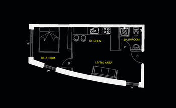 CAD blocks studio soho design layout plan​