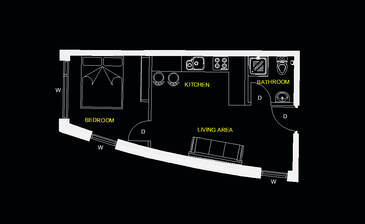 studio soho design layout plan Cad block