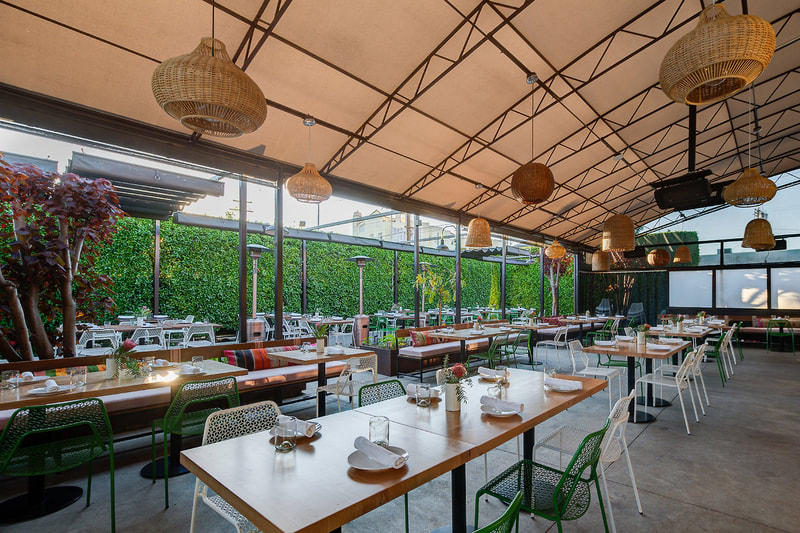 restaurant design with "outdoor garden" concept