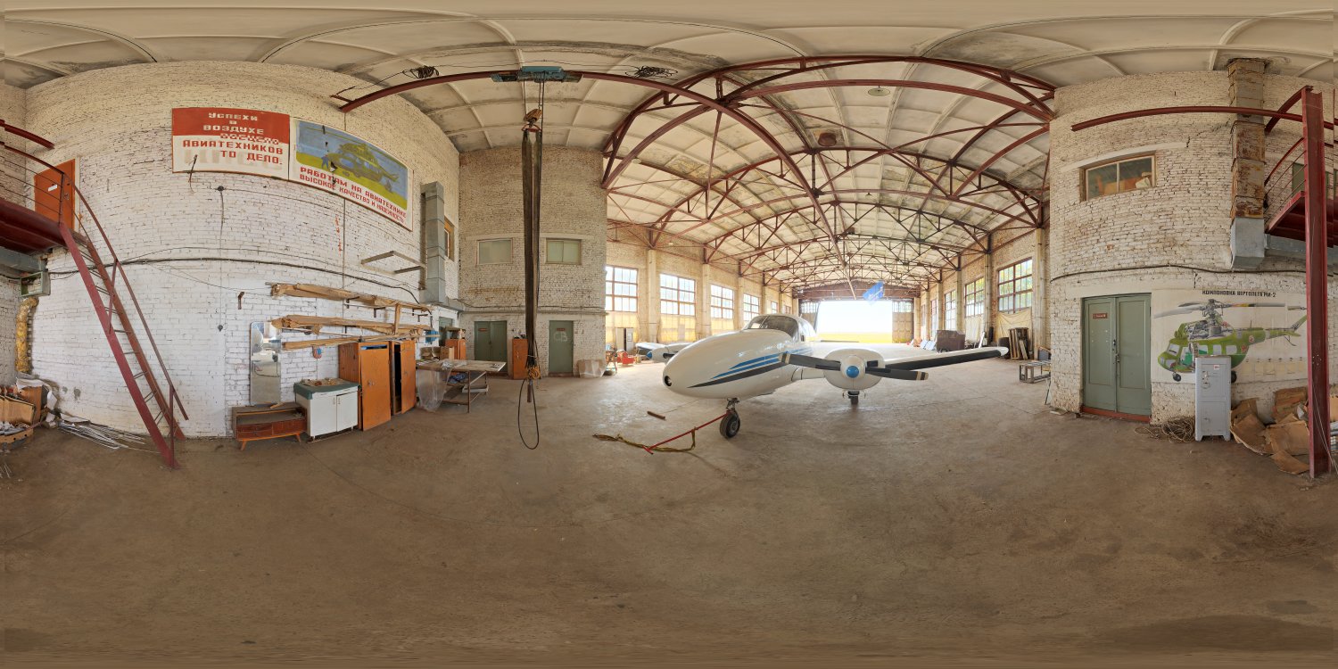 small hangar full view for HDRI