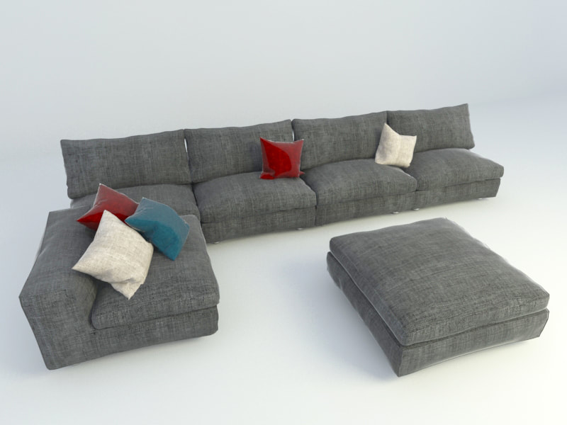 Amerikaans voetbal Nat archief 3D models of sofa - L-shaped sofa
