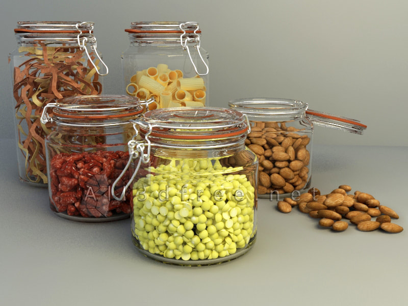 3D Model Kitchenware Collection - Spice jars
