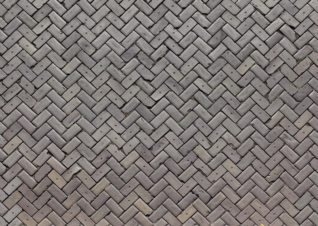 Stone floor texture seamless - Stone paving outdoor herringbone 016