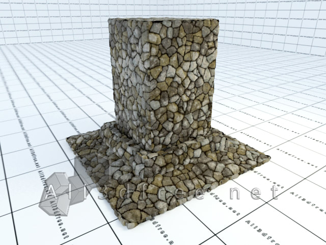 Vray materials River rock wall 002 in 2020 collection