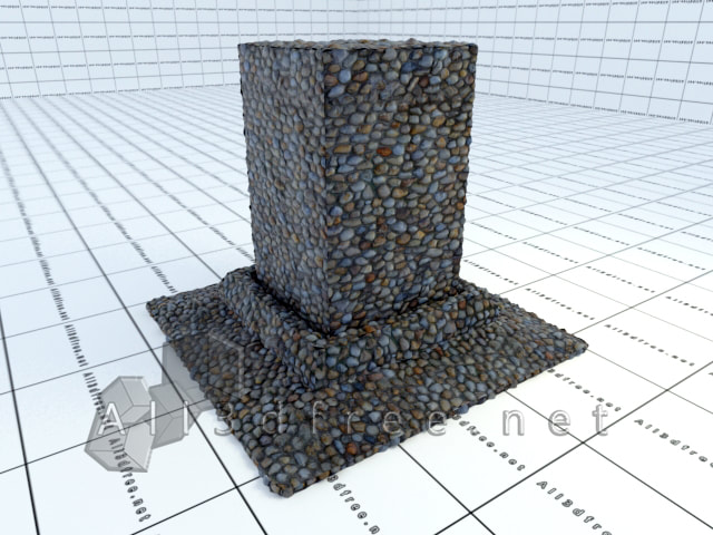 Vray materials Pebble stone wall 013 in 2020 collection