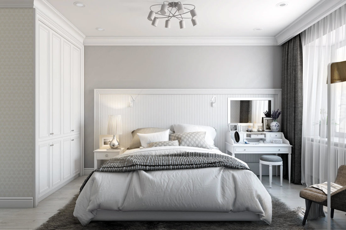 white concept bedroom design