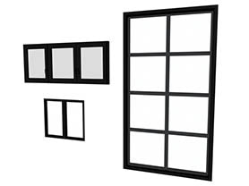 window 3d model free download - Slide and Fixed Window 005